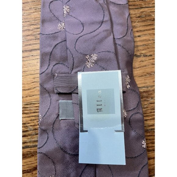 Allea Milano Men’s Tie 100% Silk Bright Colorful Necktie Handmade Italy Purple - Picture 5 of 12